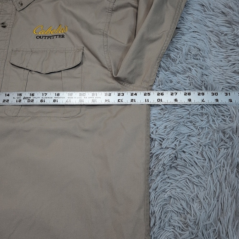 Cabela's Shirt Mens L Biege Button Up Casual Pockets Outdoors Active Uniform - Picture 3 of 10